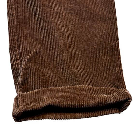 Jos. A Bank Corduroy Pants Men's 34x32 Tan Brown Pleated Cotton Cuffed Trousers - Picture 6 of 7